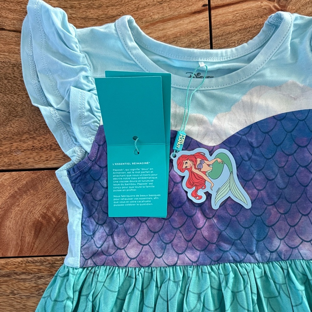 Posh Peanut Disney Ariel Mermaid Twirl Dress Size 3 4 NWT - Picture 2 of 4